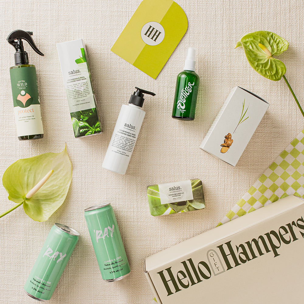 Luxury hampers for every recipient, no matter the occasion | Hello Gift Hampers Australia | Thinking of You | Green Home Plant-based Vegan Hampers
