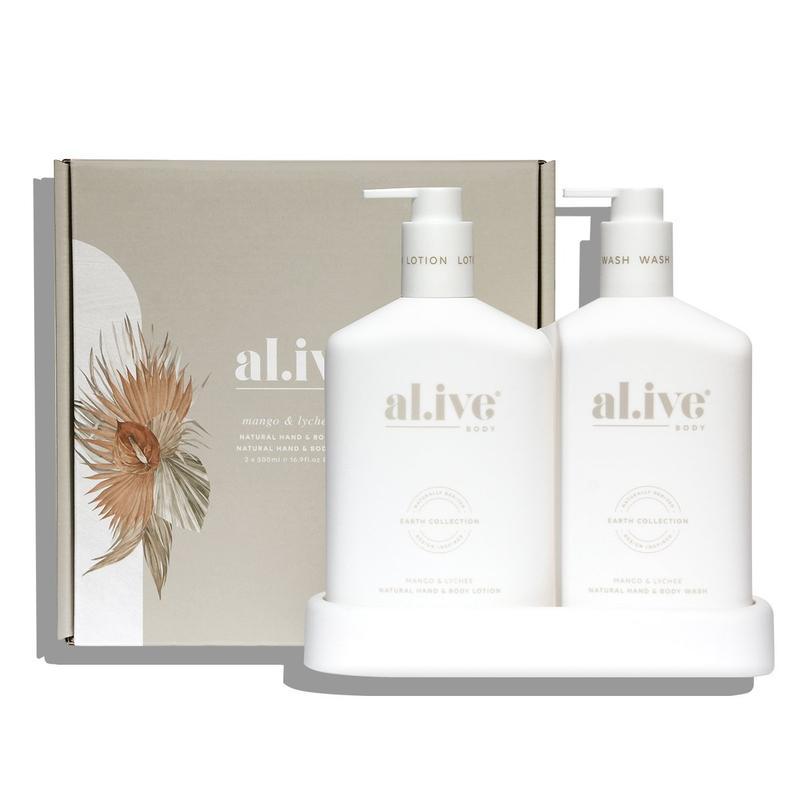Corporate Gift Hampers Australia | Hello Gift Hampers Australia | Same day Gift Hamper Delivery Melbourne and Geelong | Gourmet Food Gift Hampers Australia |al.ive Hand wash and lotion duo + tray